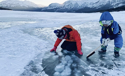 Family Christmas trip Banff Lake Louise Canada