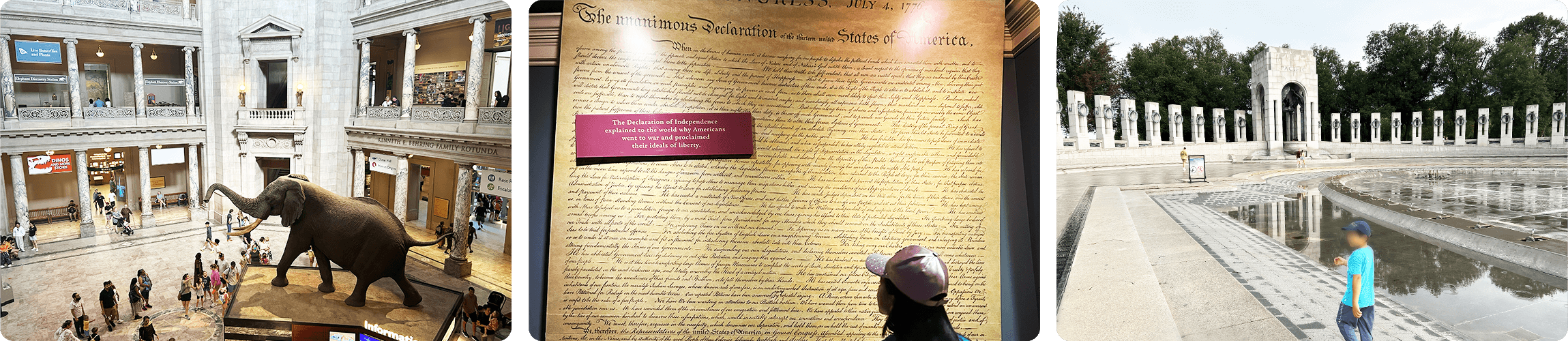 Lincoln Memorial and Smithsonian museums in Washington DC with kids